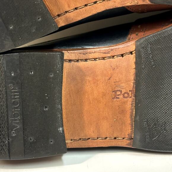 VERY GOOD Rancourt & Co. x Polo Ralph Lauren Penny Loafers Black / Brown USA 9 - Picture 12 of 12